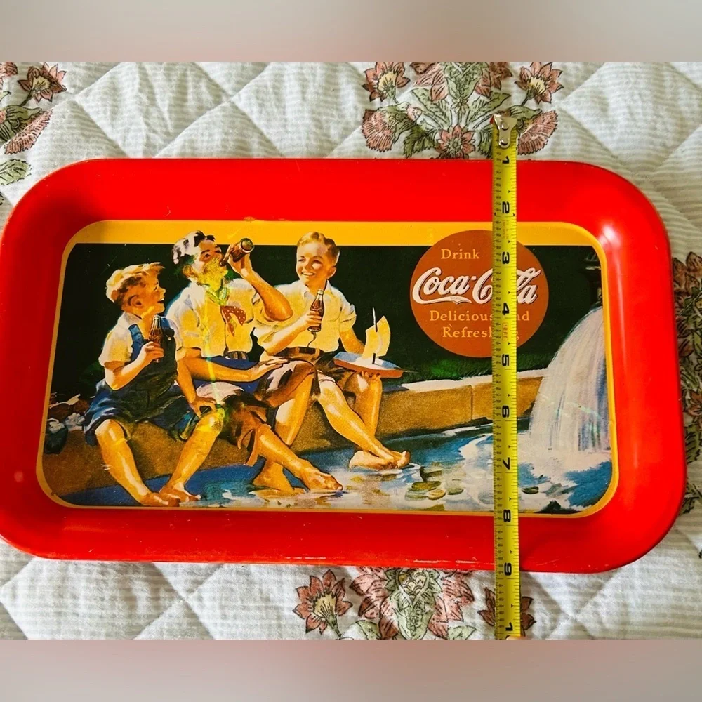 Coca-Cola Red and Yellow Serving Tray